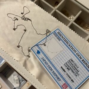 18K WG Station diamond necklace